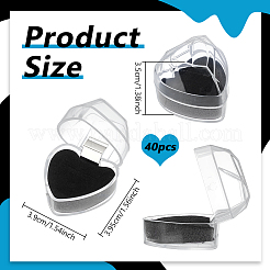 40 шт. акриловые коробки для хранения колец в форме сердца&nbsp;CON-PH0003-26