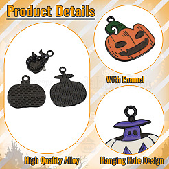 36pcs 12 Arten Halloween-Legierungs-Emaille-Anhänger&nbsp;ENAM-TA0003-51