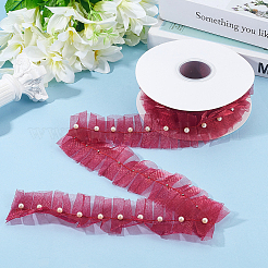 Кружевная отделка из полиэстера с цветочной вышивкой OCOR-WH20006-84B