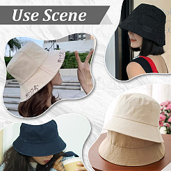 Chapeaux de pêcheur en fibres acryliques&nbsp;AJEW-WH0752-547B