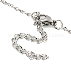 Ожерелья с подвесками из прозрачного кубического циркония из сплава NJEW-M222-01P