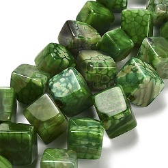 Окрашенные естественный агат бисер пряди G-G203-06