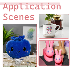 Пластиковые наклейки для ресниц куклы&nbsp;DIY-WH0740-42