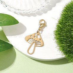 Подвеска в виде полого гриба из нержавеющей стали 201 HJEW-JM01978-01