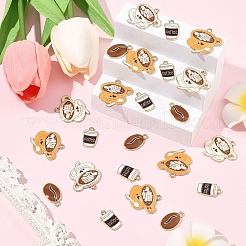 40шт 4 стиля позолоченные подвески из сплава с эмалью&nbsp;ENAM-YW0008-40