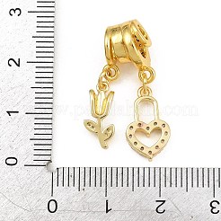 Pendentifs en laiton zircon cubique transparent&nbsp;CU-CBAD306-14G