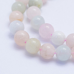 Природные морганит нитей бисера G-L478-32-8mm