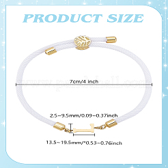 1шт регулируемый нейлоновый шнурок-слайдер браслеты для женщин&nbsp;BJEW-LP0001-33L-G