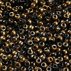 Стеклянные бусины цвета металлик&nbsp;SEED-Z001-C-D11