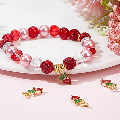 10шт латунные подвески из кубического циркония с микро-паве&nbsp;KK-BBC0010-31