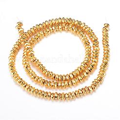 Гальванизировать немагнитных синтетический гематит нитей бисера&nbsp;G-Q465-15G