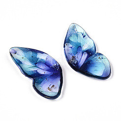 Cabochon di ali di farfalla in resina epossidica&nbsp;CRES-N035-02B