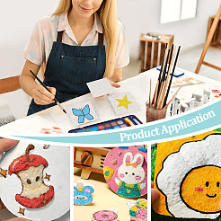 Квадратная пенопластовая текстура бумага для рисования для детей AJEW-WH0716-001