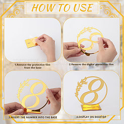 Акриловая настольная пластина для украшения дисплея DJEW-WH0001-35B