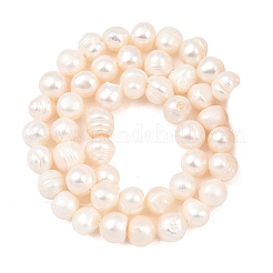 Fili di perle di perle d'acqua dolce coltivate naturali&nbsp;PEAR-D003-01C-04