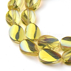 Прозрачные гальванические стеклянные бусины&nbsp;EGLA-C001-HP02