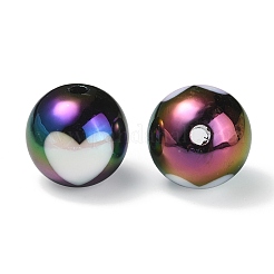 Placcatura uv perline acriliche iridescenti arcobaleno&nbsp;OACR-F004-09A