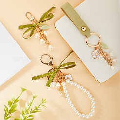 3шт 3 стиля сплав эмалированный брелок с подвеской сакура HJEW-CP0001-13