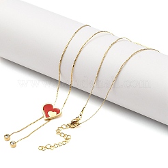 Ожерелья с подвеской в форме сердца из нержавеющей стали 304 с вакуумным покрытием PVD&nbsp;NJEW-C063-04G