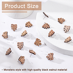 12 пара фурнитуры для серег из орехового дерева FIND-AR0002-75