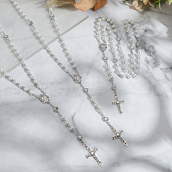 3 шт. 3-цветные четки из искусственного жемчуга&nbsp;NJEW-GO0001-17