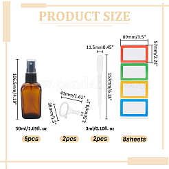 6 шт. стеклянные флаконы-распылители&nbsp;AJEW-WR0002-97