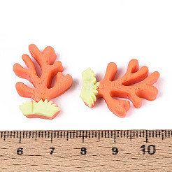 Кабошоны из коралловой непрозрачной смолы&nbsp;CRES-T025-45