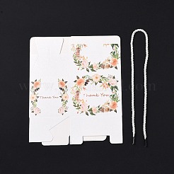 Coffrets cadeaux en papier rectangle avec corde à poignée&nbsp;X1-CON-B010-02B