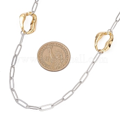 Ожерелья из цепочек-скрепок с овальными звеньями из нержавеющей стали 304&nbsp;NJEW-JN05723-02