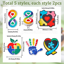 5 стиль детский аутизм тема силиконовые фокусные бусины SIL-SC0002-41