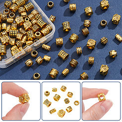 100 Stück 10 Stile Perlen aus Zinklegierung im tibetischen Stil&nbsp;FIND-SP0005-95