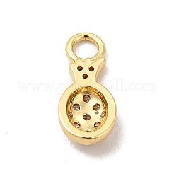 Стойки обшивки латунь микро проложить кубическую прелесть диоксида циркония&nbsp;KK-P230-15G