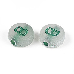 Светящиеся матовые акриловые бусины&nbsp;FACR-T008-02B