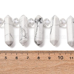 Natürliche Howlith-Perlenstränge mit doppeltem Ende&nbsp;G-H069-B12-01A