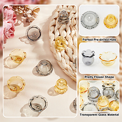 10 комплект прозрачных стеклянных бусин GLAA-AN0001-01A