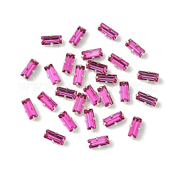 プレシオサ® マキシマ クリスタル 縫い付けカップ  マルチ連リンク  チェコクリスタル  真鍮製爪付き台座付き  719 39 090 バゲット  銀  フクシア 70350個  7x3mm&nbsp;X-PRC-SF7-70350-S