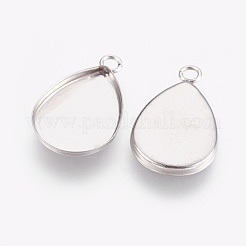 Pendentifs cabochons en acier inoxydable 304 résistant au ternissement&nbsp;LS-STAS-I097-055-14P