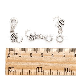 Тибетский стиль сплава с большим отверстием европейские подвески с подвесками PALLOY-JF00035