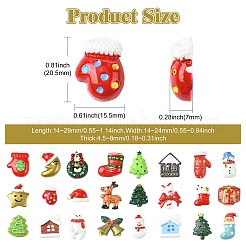 48шт 24 вида стилей Рождественская тема непрозрачные кабошоны из смолы&nbsp;RESI-CJ0004-82