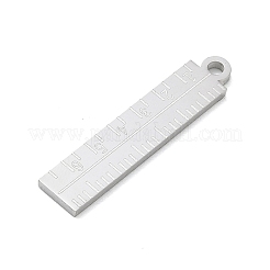 304ステンレスペンダント  定規のチャーム  艶出し  ステンレス鋼色  29x6x1.5mm  穴：1.9mm&nbsp;SA-CBAE115-13B-P