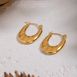 Овальные серьги-кольца из нержавеющей стали 304&nbsp;PG1379