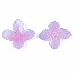 プラスチックビーズ  花  ライラック  19x19x5mm  穴：1.2mm&nbsp;KY-N015-65