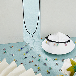 120 Stück 12 Farben gefärbte natürliche malaysische Jade facettierte Rondell Charms&nbsp;PALLOY-FH00080