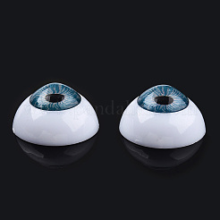 クラフトプラスチック人形の眼球  ハロウィンホラー小道具  空色  20x10mm&nbsp;DIY-PH0019-63B-20mm