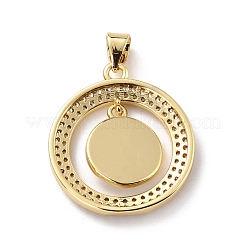 Кулоны из экологически чистой латуни с микропаве и кубическим цирконием&nbsp;KK-D066-21G-RS