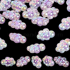 35pcs perles acryliques irisées arc-en-ciel placage uv&nbsp;PACR-PA0001-23B