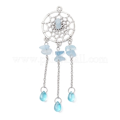 3 шт. 3 стиля плетеной сетки из сплава с большими подвесками в форме капли PALLOY-JF04660