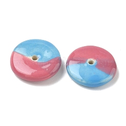 Perles vintage en porcelaine bicolore faites à la main&nbsp;PORC-NH0002-01H