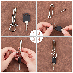 2 цвет 4 стиля латунные застежки-крючки для ключей KK-PH0006-85