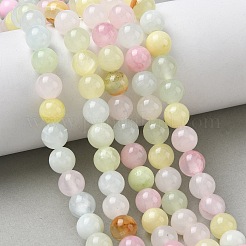 Натуральный красочный зеленый нефрит бисер пряди&nbsp;G-G757-01-10mm